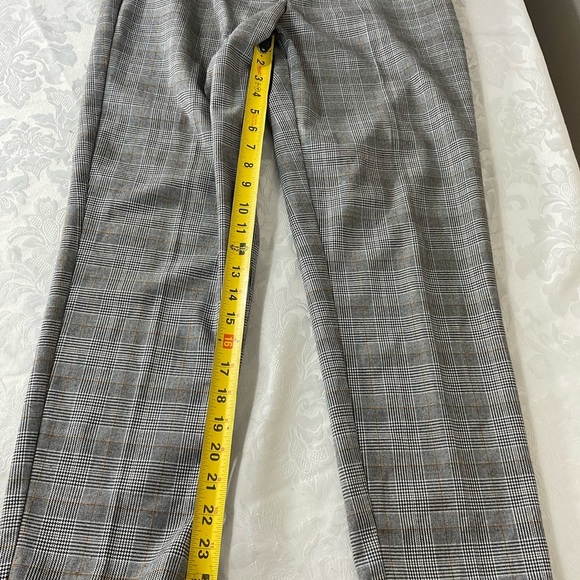 TOPSHOP Black White Gold Plaid Womens Pants 30 Inch Waist - Picture 7 of 11